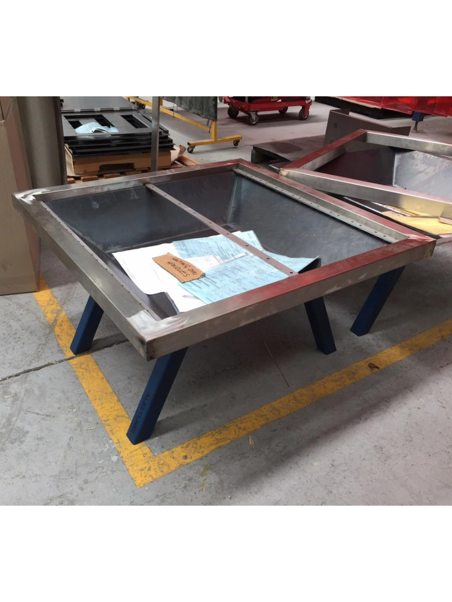 Catten Industries factory manufacturing fire pit work in progress