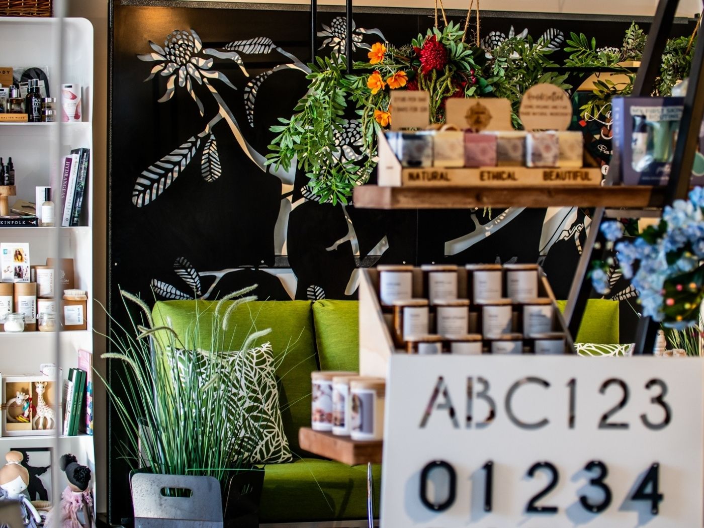 LaTink showroom featuring a black powder coat garden screen